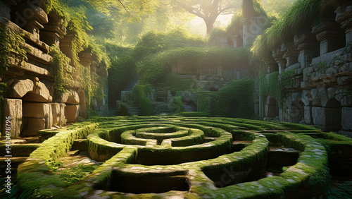  Labyrinth Overgrown with Moss