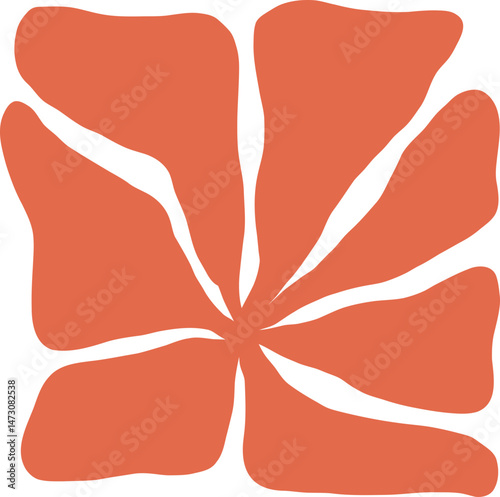 Flower hand drawing abstract creative modern element