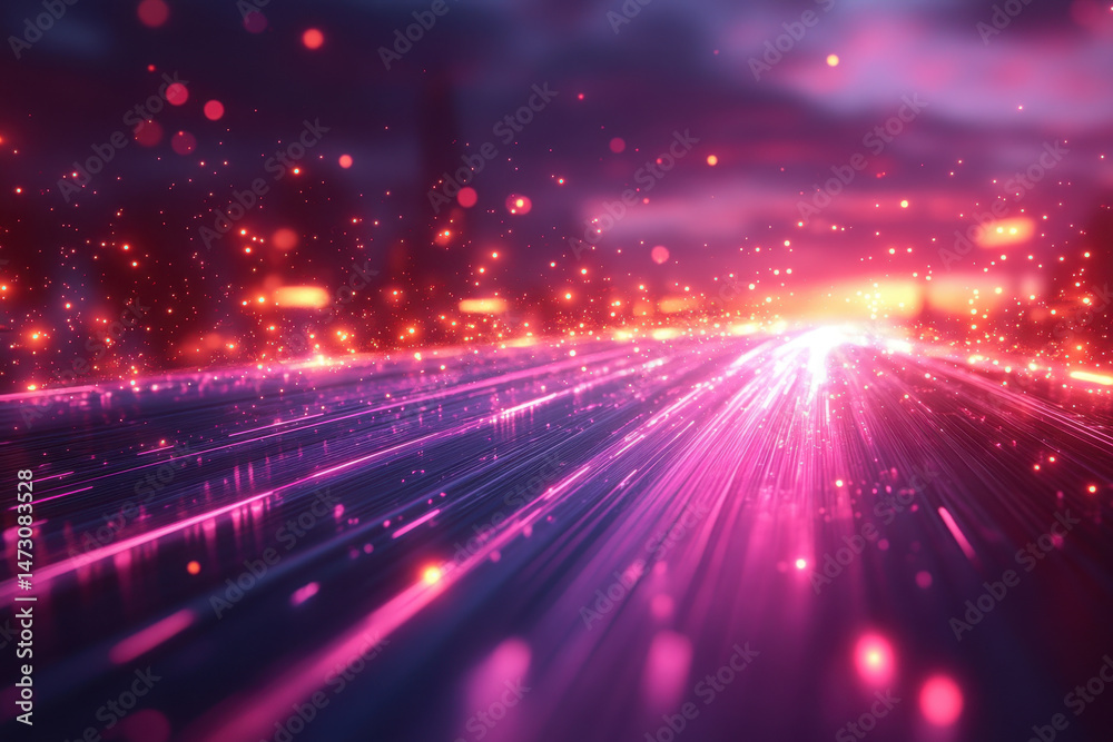 Obraz premium Glowing lights and blurs creating abstract background.