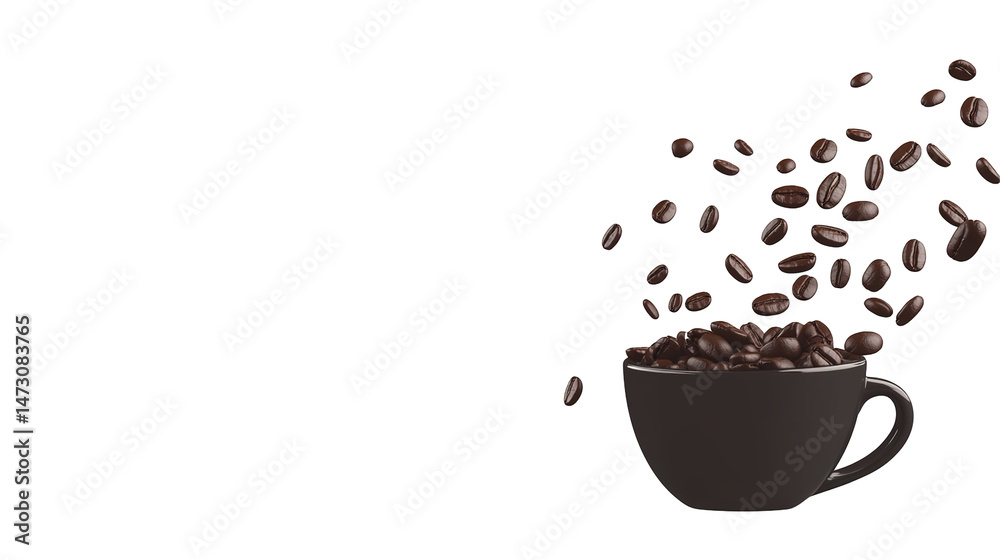 Obraz premium A wooden scoop filled with organic Chia Seeds (salvia hispanica), placed beside a heap of Chia Seeds, isolated on a white background.