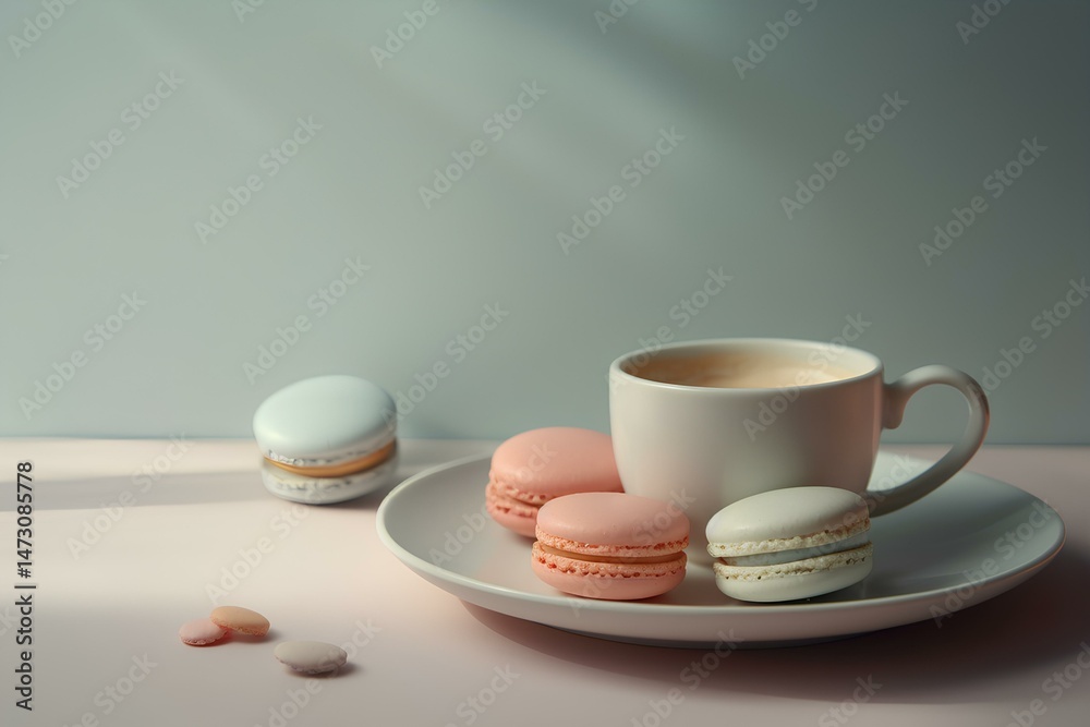 macaroons and coffee macaroons and coffee