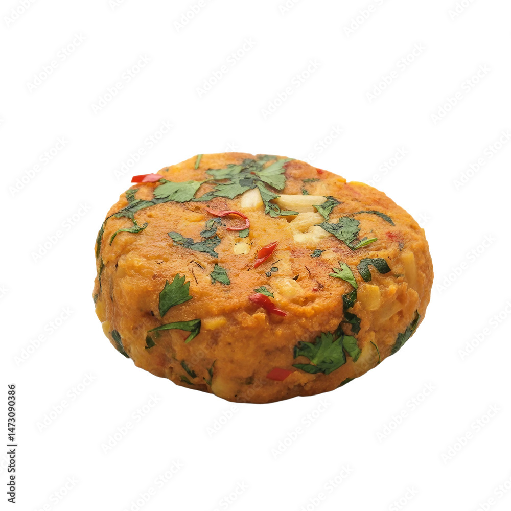 Fototapeta premium Aloo Tikka isolated image on white Background