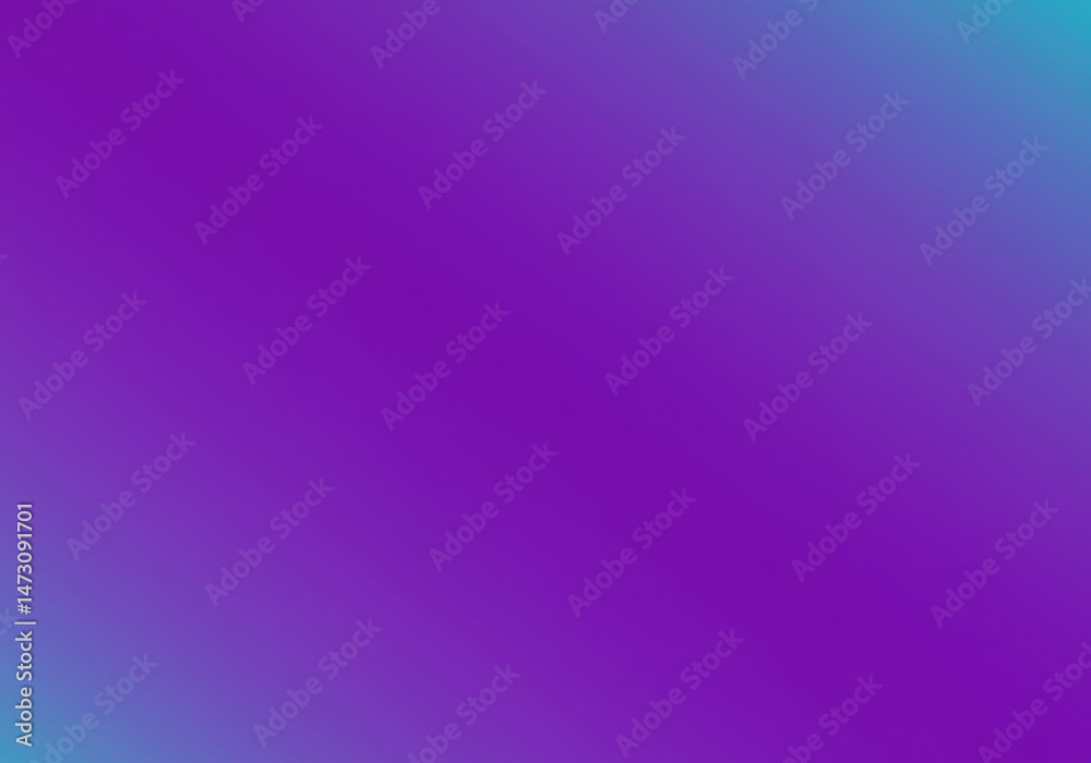 Fototapeta premium White cat playing with a purple ribbon on a blue background with a white border.