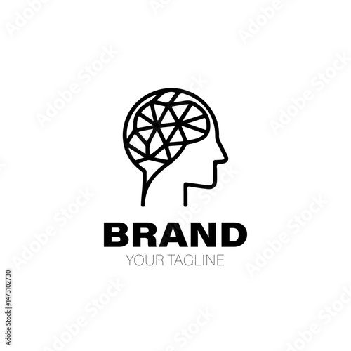 Mind Logo. Mind Logo Design. Mind Logo Brand. Mind Logo Vector Design Isolated on White Background