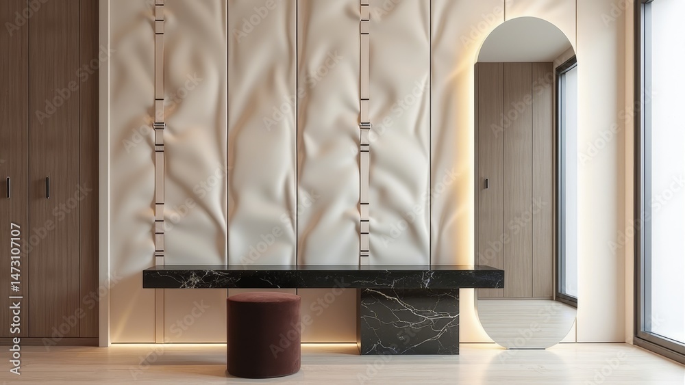 Obraz premium Modern minimalist interior illustration