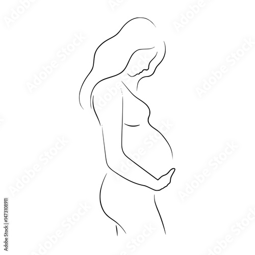 pregnant woman silhouette