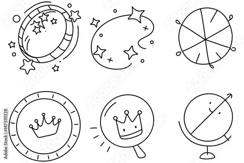 Creative data infographic featuring circular designs with stars and playful elements, perfect for engaging visuals