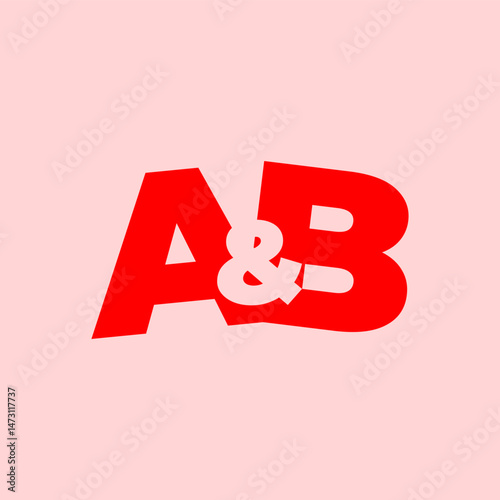 vector illustration of a symbol of A&B logo