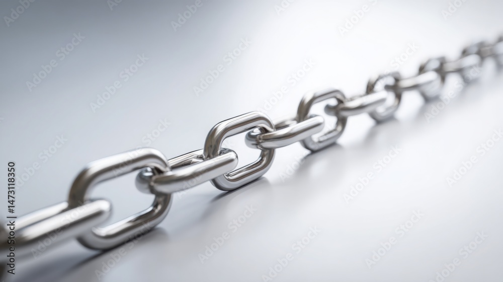 Fototapeta premium Visual concept of positioning clarity chain icon demonstrating message cohesion for strong communication strategy