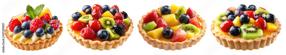 PNG Colorful fruit tartlets delight transparent background. PNG Colorful fruit tartlets delight transparent background.
