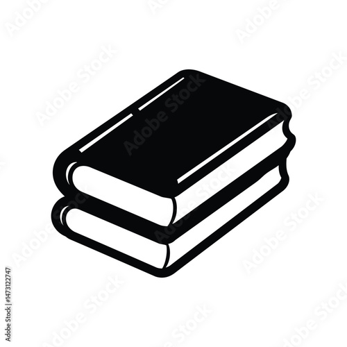 Black book icon style and educational knowledge white background