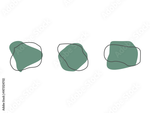 Organic amoeba blob shape symbol icon design vector isolated transparent background
