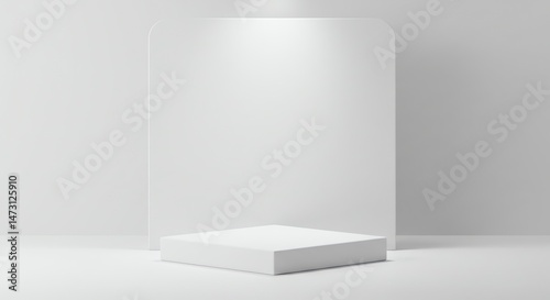 Wallpaper Mural White podium stand product display presentation backdrop Torontodigital.ca