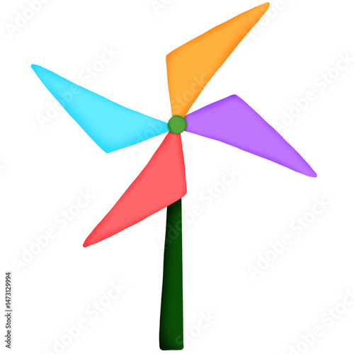 colorful wind turbine