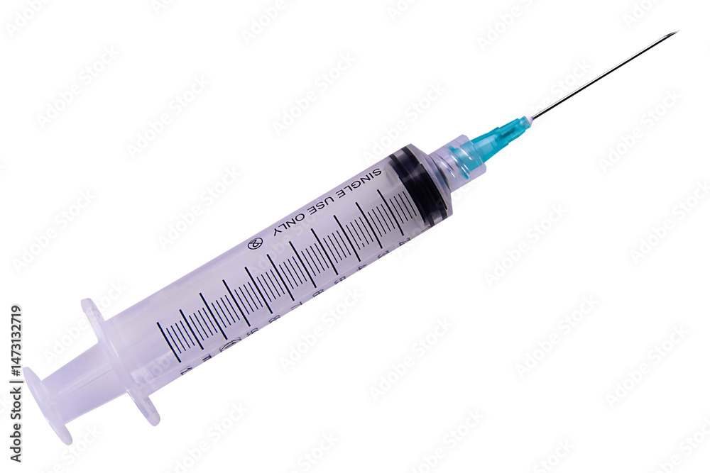 Fototapeta premium syringe on white background