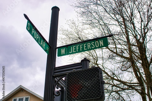 Street signs at an intersection
