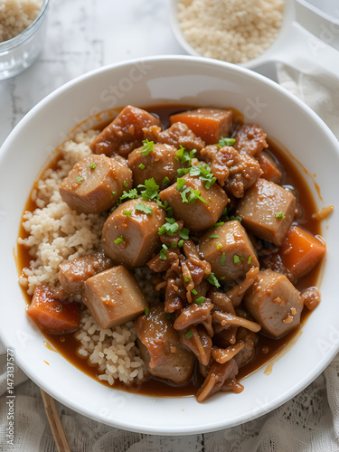 Delicious casserole Mao's braised pork trotters