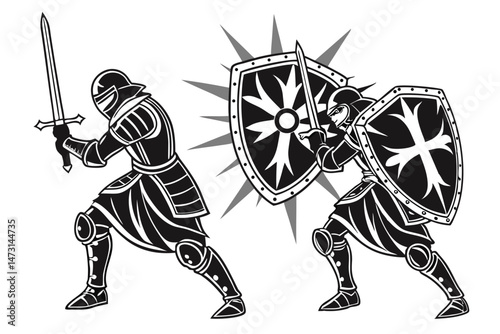 "Starlit Duel: Guardians of Light and Valor"