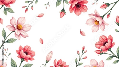 Simple, elegant floral pattern on white background Perfect for textile, wallpaper, or packaging design , packaging, minimalist flowers