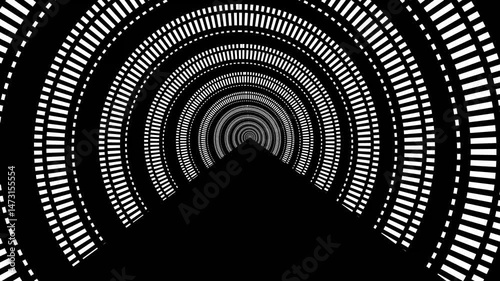Wallpaper Mural 3D tunnel motion graphics, 4K loopable tunnel animation with black background, wormhole travel Torontodigital.ca