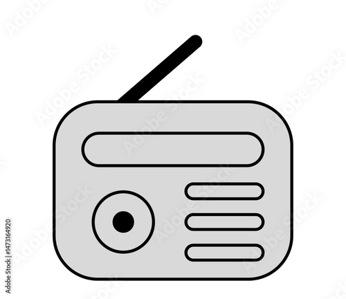 radio sound icon vector 