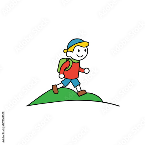 cartoon snowboarder jumping