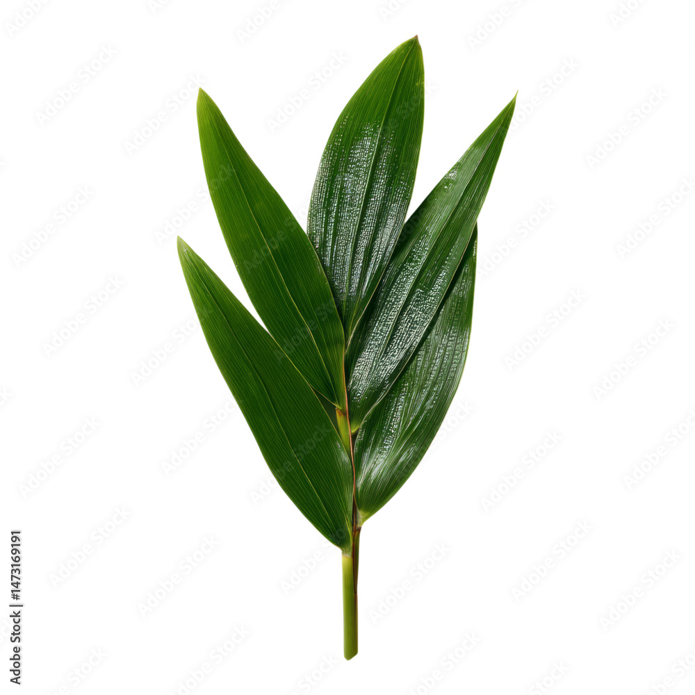 Obraz premium Lush Green Leaf Isolated on Transparent Background for Nature Themes