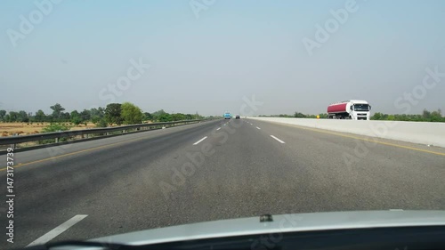 Videos capturing scenic views during a car journey on the motorway, recorded at 50 fps, show excellent visual quality