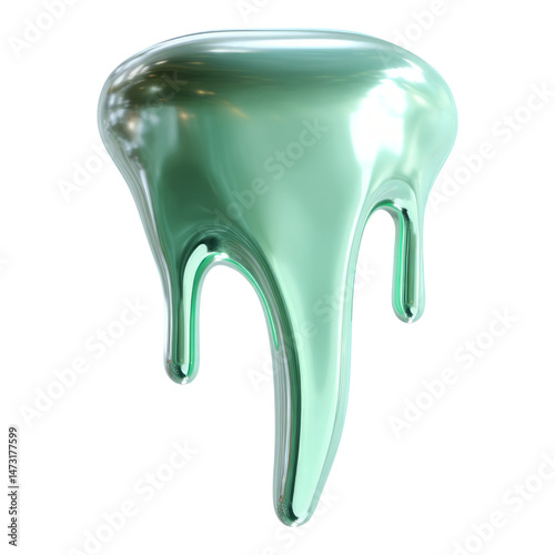 Transparent Gel-like Texture with Dripping Effect on Isolated Background