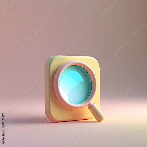 A glossy blue metal internet button features a 3D vector design with a photo camera icon and a camera lens icon, a symbol of web technology for photography business