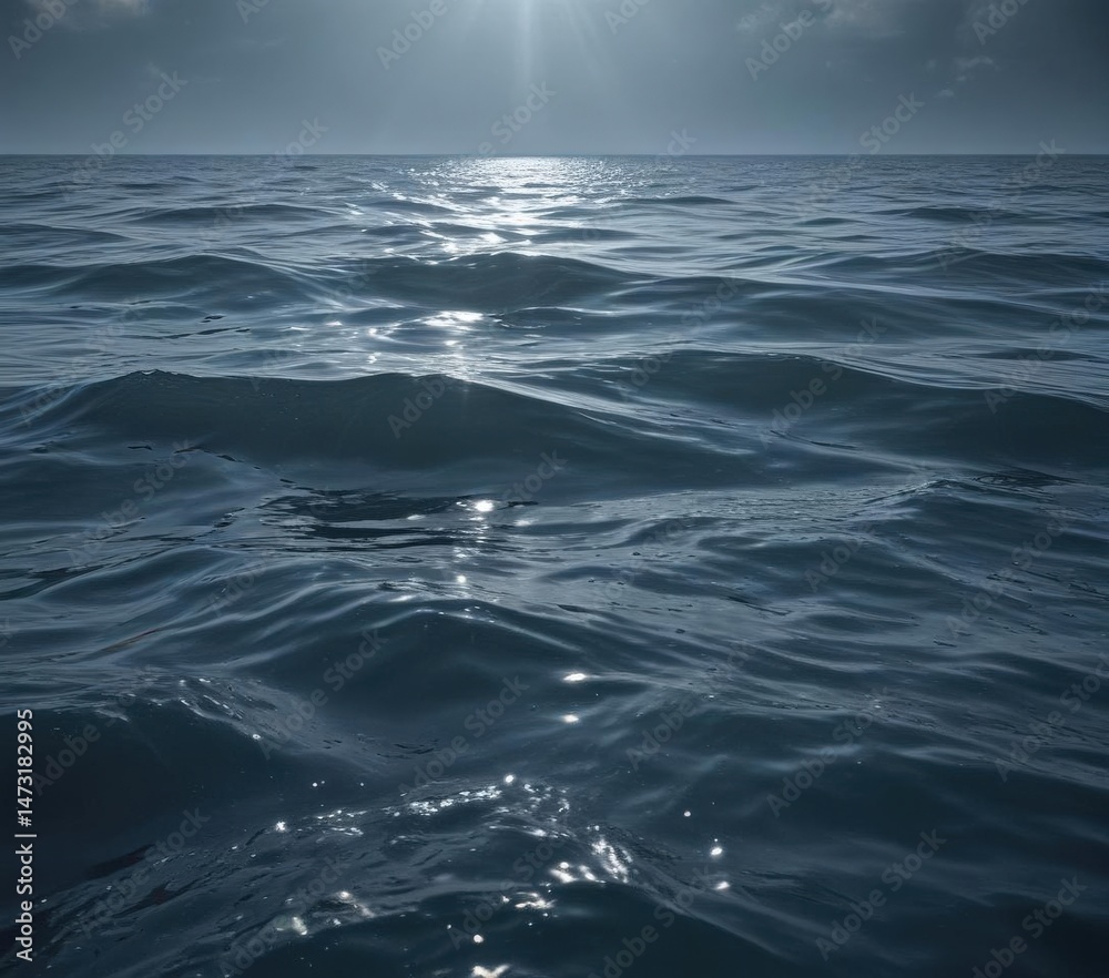 Fototapeta premium Deep blue water, gentle ripple, tranquil scene, wet, aquatic, turquoise
