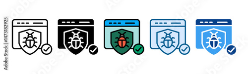 Penetration Testing Icon Set Multiple Style Collection