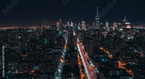 Wallpaper Mural Night cityscape panorama Torontodigital.ca