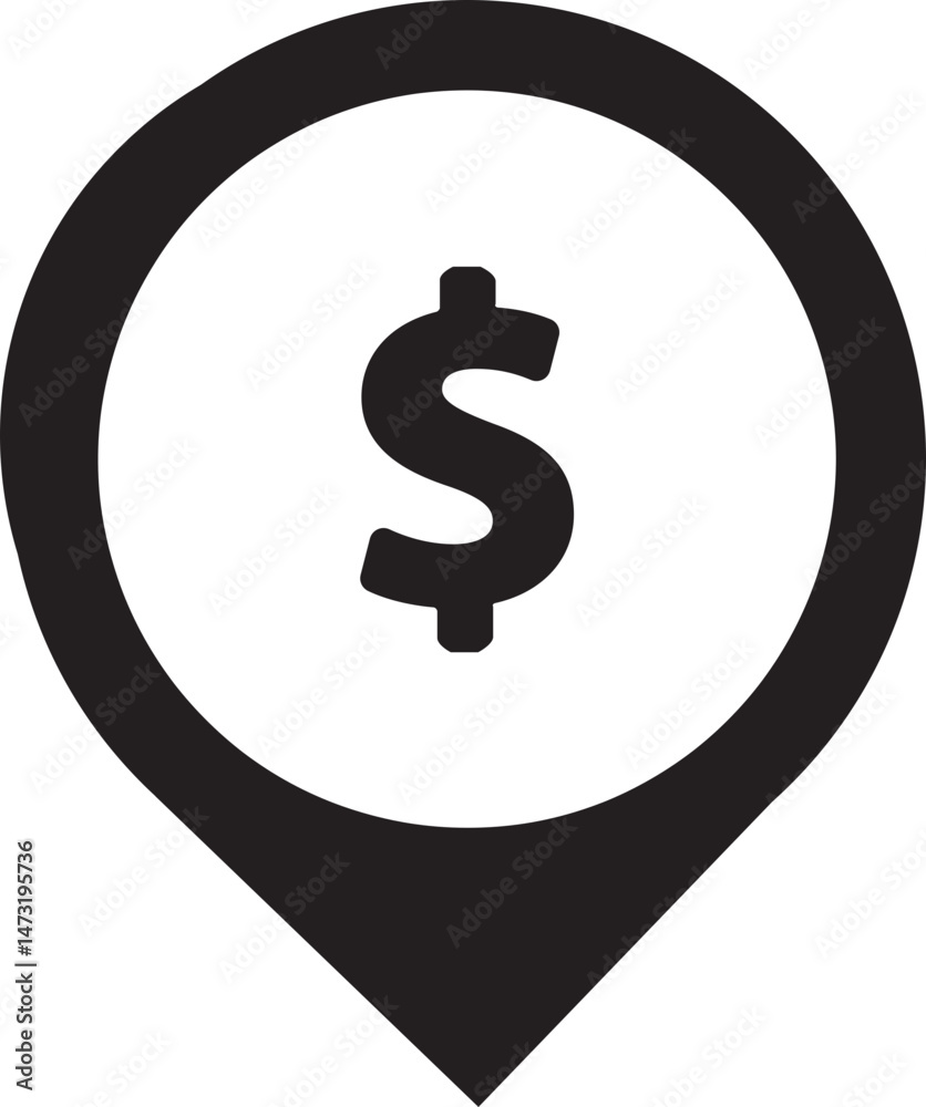 Obraz premium money location icon