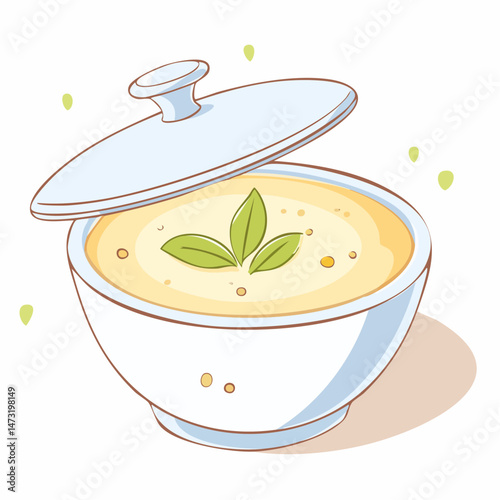 茶碗蒸しのベクターアイコン