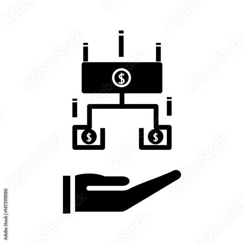  sitemap icon white on background