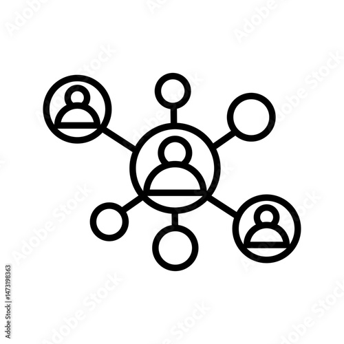 social networking icon white on background