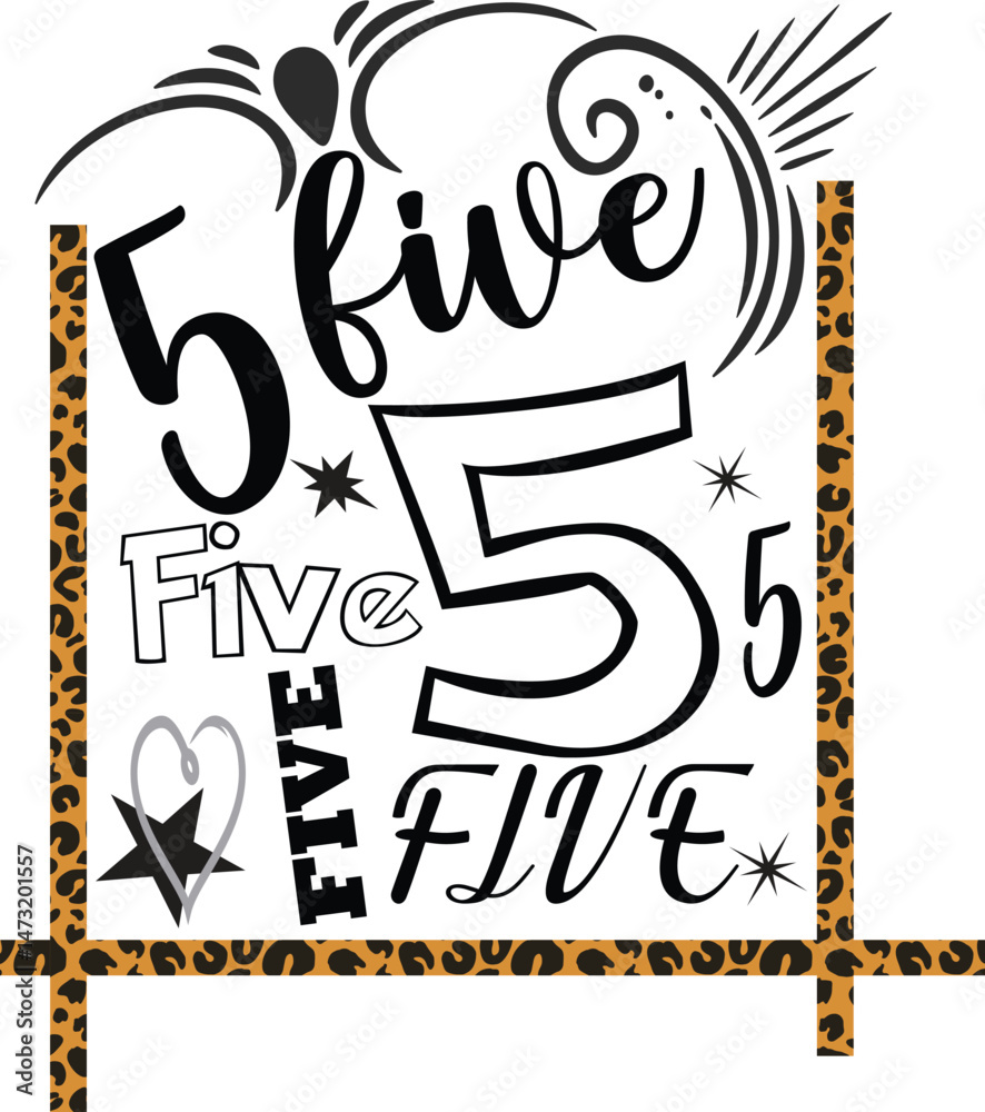 Fototapeta premium 5 five