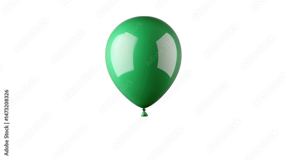 Obraz premium green balloon on white background
