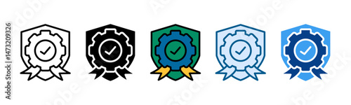 Quality Assurance Icon Set Multiple Style Collection
