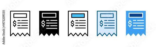 Bill of Materials Icon Set Multiple Style Collection