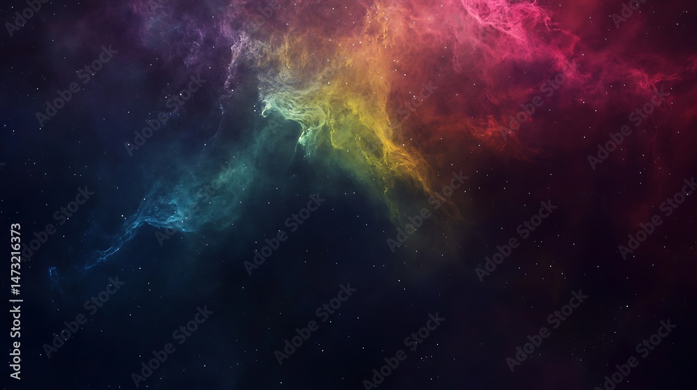 Fototapeta premium A massive black hole amidst glowing cosmic dust, with a horseshoe galaxy silhouette, symbolizing the mysteries of the cosmos.