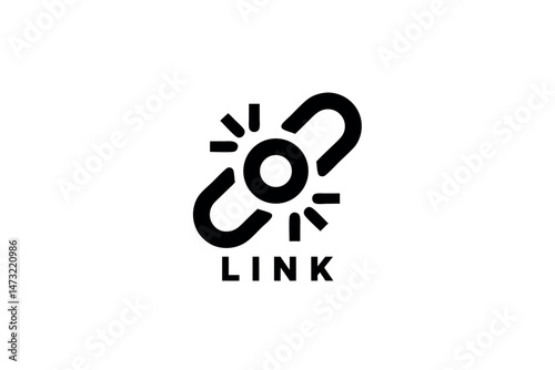 Modern minimalist link icon design representing connectivity and networking opportunities