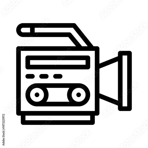 clapperboard line icon