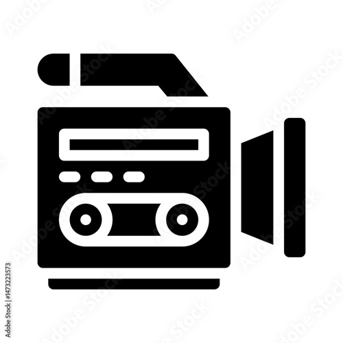 clapperboard glyph icon