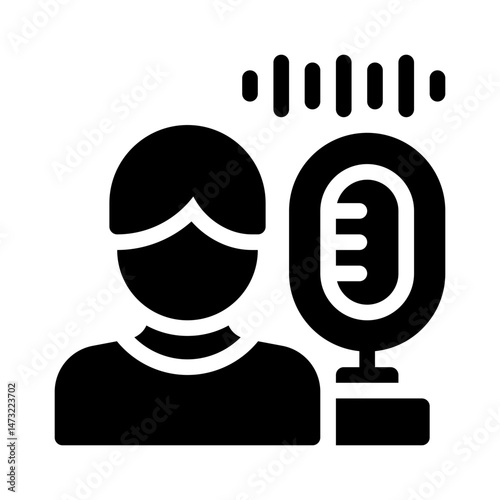 voice actor glyph icon