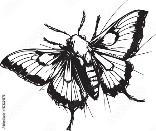 A beautiful black butterfly