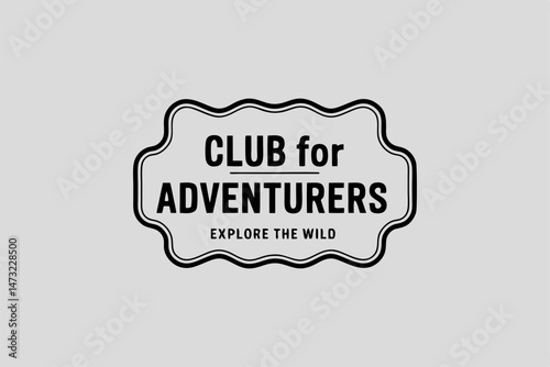 Club for adventurers logo design exploring the wilderness in a retro style