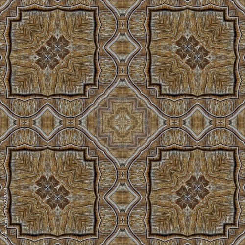 Inspirational allover design made with mixed wooden, geometric, Tribal, traditional motifs. Best for floor mat, textile, carpet, wallcovering, tiles, wrapping paper printing