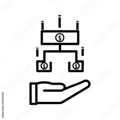  sitemap icon white on background